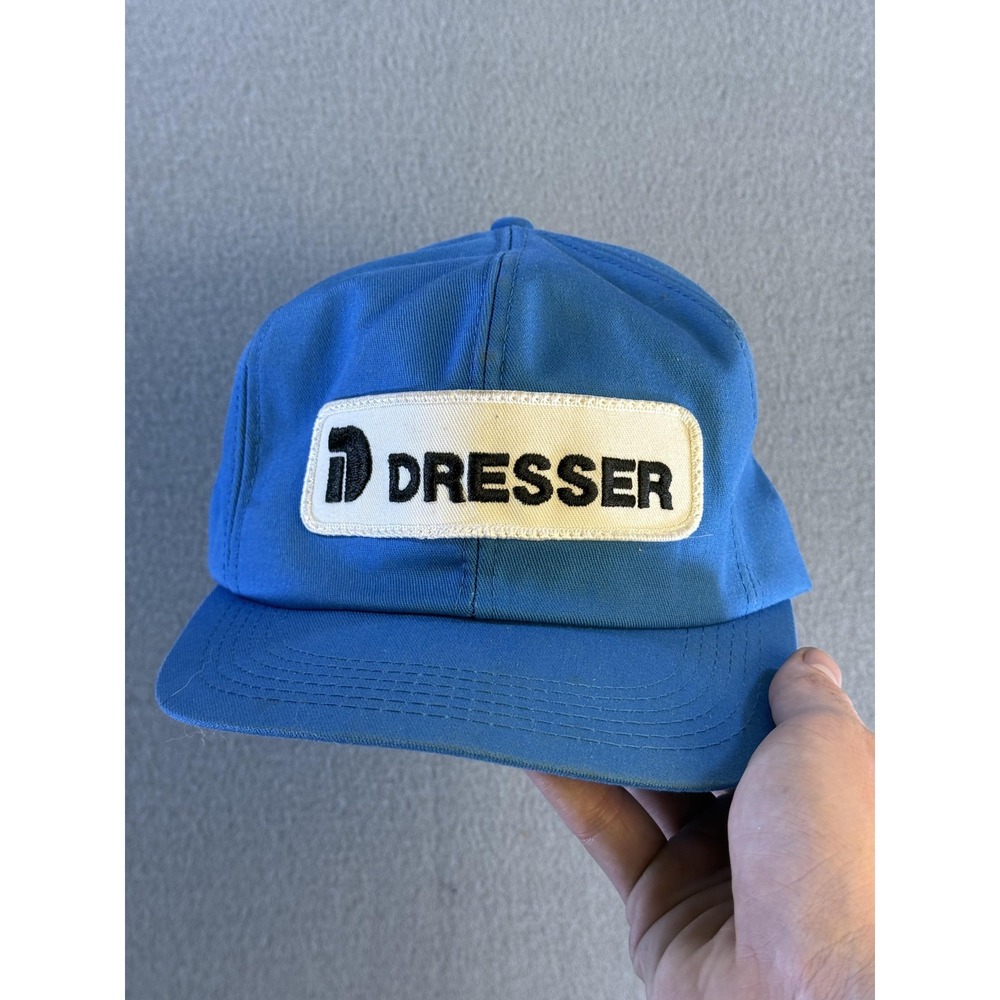Vintage Dresser K-Products Hat Cap Snap Back Mens One Size Blue Twill Patch